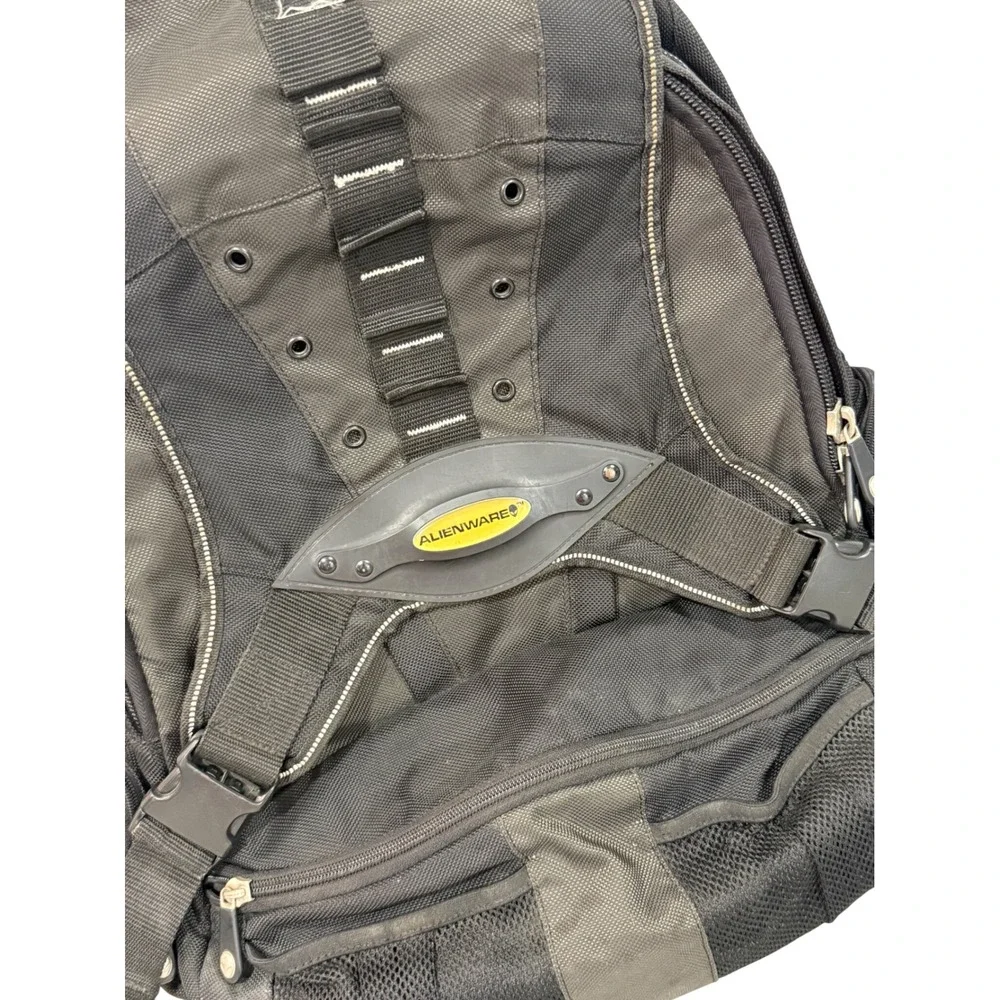 Vintage Alienware Odyssey Gaming Laptop Backpack Black Grey Ballistic‎ Nylon Y2K
